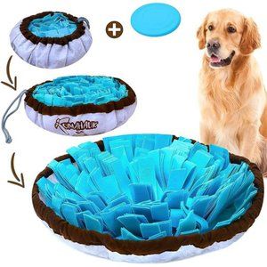 Snuffle Mat for Dogs – Interactive Feed Game/Dog Puzzle Toy (Blue)